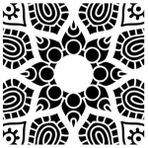 Artikel Yıldız Mandala Stencil Boyama şablonu 30x30 cm Duvar Stencil
