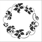 Artikel Zambak Çerçeve Stencil Boyama şablonu 30x30 cm Duvar Stencil