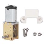 Artillery Turbo Sonsuz Dişli Motor, DC 3V Çinko Alaşımlı Mikro Fırçalanmış Tek Şaftlı Elektrik Motoru, Otomobil Için Sabit Koltuklu Mini Redüksiyon Turbo Sonsuz Motor(15RPM)