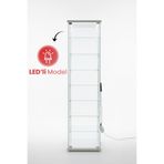 artinoks 7 RAFLI LEDLİ CAMLI VİTRİN BEYAZ ( gümüşlük, sunu, kitaplık, koleksiyon vitrini)