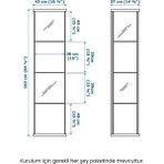 Artinoks Home 3 Raflı Ledli Camlı Vitrin (Gümüşlük,kitaplık, Sunu,sergi Vitrini) - Siyah