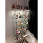 Artinoks Home 7 RAFLI BEYAZ LEDLİ CAM VİTRİN (Gümüşlük, Büfe, Koleksiyon, Sunu, Sergi, Kitaplık)