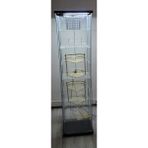 Artinoks Home 7 RAFLI SİYAH LEDLİ CAM VİTRİN (Gümüşlük, Büfe, Koleksiyon, Sunu, Sergi, Kitaplık) - Siyah