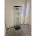 Artinoks Home 7 RAFLI SİYAH SADE CAM VİTRİN (Gümüşlük, Büfe, Koleksiyon, Sunu, Sergi, Kitaplık) - Siyah - Siyah
