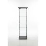 Artinokshome 7 RAFLI KİLİTLİ CAM VİTRİN SİYAH (Gümüşlük, Büfe, Koleksiyon, Sunu, Sergi, Kitaplık) - Siyah