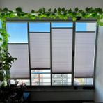 Artiron Cam Balkon ve Ofis Perdesi Plise Perde Katlanır Perde - 70 x 200 cm - Krem