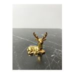 artisimo Oturan Geyik Figür, Metal Figür, Metal Geyik Obje Gold / Gümüş
