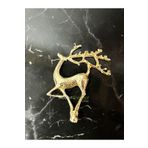 artisimo Uçan Geyik Figür, Metal Figür, Metal Geyik Obje Gold / Gümüş