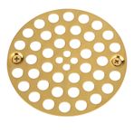 Artiwell 10 cm Duş Süzgeci Drenaj Trim Seti, Katı Pirinç Vidalı Duş Süzgeci Tahliye Kapağı, Artiwell, Makine ve Kendinden Kılavuzlu Vidalar Dahil (Fırçalanmış Altın)