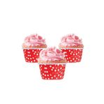 artizanmutfak Bens Cup Cake | Sufle Kapsülü | Muffin Kapsülü Kırmızı Puantiyeli 25 Adet (50X39mm)