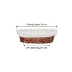 artizanmutfak Hasır Bezli Hamur Mayalama Sepeti | Oval Ekmek Sepeti 20 Cm (ES-2015)