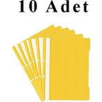 Artlantis 10 Adet A4 Sarı Telli Dosya 1 Paket Telli Dosya Ofis Büro Okul - Standart