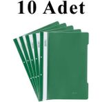 Artlantis 10 Adet A4 Yeşil Telli Dosya 1 Paket Telli Dosya Ofis Büro Okul - Standart