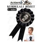 Artlantis 10 Kasım Atatürk Kurdelalı Rozet 1 Adet Siyah Yaka Rozeti Çocuk Bayram Etkinlik 15 cm Kokart - Standart