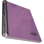 Artlantis 120 Yaprak Kareli 17x24 cm Enjoy Every Moment Sert Kapak Lila Spiralli Defter