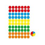 Artlantis 16 Mm Renkli Hazır Yuvarlak Etiket 240 Lı 1 Paket Mix Color Ofis Etiketleri Kendinden Yapışkanlı Nokta Etiket