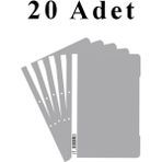 Artlantis 20 Adet A4 Gri Telli Dosya 1 Paket Telli Dosya Ofis Büro Okul - Standart