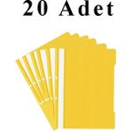 Artlantis 20 Adet A4 Sarı Telli Dosya 1 Paket Telli Dosya Ofis Büro Okul - Standart