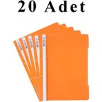 Artlantis 20 Adet A4 Turuncu Telli Dosya 1 Paket Telli Dosya Ofis Büro Okul - Standart
