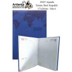 Artlantis 2025 Ajanda Ciltli Termo Kapak 1 Adet 17X24 cm Ajanda 2025 Çizgili Ajanda Günlük Planlayıcı Termo Kapak 7000 Ofis Okul - Mavi