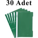 Artlantis 30 Adet A4 Yeşil Telli Dosya 1 Paket Telli Dosya Ofis Büro Okul - Standart