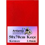 Artlantis 50X70 cm Keçe 2.0 mm 1 Adet Renkli Hobi Keçesi Elişi Keçesi Anasınıfı Kreş Okul Öncesi - Kırmızı - Standart - 50x70cm