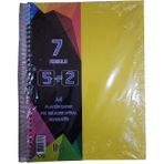Artlantis 7 Konulu 175 Yaprak 5 Kareli + 2 Çizgili Plastik Kapak Seperatörlü Sarı Spiralli Defter
