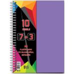 Artlantis 7+3+1 Ayraçlı Defter 11 Konulu 225 Yaprak 1 Adet 7 Kareli 3 Çizgili 1 Çizgisiz Spralli Plastik Kapak Seperatörlü - Lila - Standart - A4