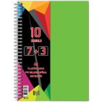 Artlantis 7+3+1 Ayraçlı Defter 11 Konulu 225 Yaprak 1 Adet 7 Kareli 3 Çizgili 1 Çizgisiz Spralli Plastik Kapak Seperatörlü - Yeşil - Standart - A4