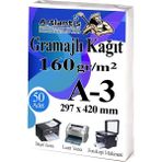 Artlantis A3 Gramajlı Fotokopi Kağıdı 50 Adet 160 gr Sertifika Kağıdı Kalın Kağıt Baskı Tüm Yazıcılara Uyumlu 29.7X42CM Ofis Büro