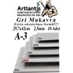 Artlantis A3 Mukavva Gri 2.5 mm 10 Adet 1 Paket 29.7 x 42 cm A - 3 Mukavva 2 5 mm Kalınlığında A - 3 Mukavva - Standart - 29,7x42 cm
