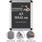 Artlantis A3 Tak Çıkar Rondo Çerçeve 30X42 cm 1 Adet Açılır Kapanır Çerçeve Aç Kapa Çerçeve A3 Afiş Çercevesi - Gri - Standart