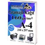 Artlantis A4 Gramajlı Fotokopi Kağıdı 250 Adet 160 gr Sertifika Kağıdı Kalın Kağıt Baskı Tüm Yazıcılara Uyumlu 21X29.7CM Ofis Büro
