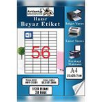 Artlantis A4 Hazır Etiket 52.5x21.2 Mm 20 Sayfa 1 Paket 56 Lı Kendinden Yapışkanlı Fotokopi Lazer İnkjet Kağıdı Yazıcılar İçin Uyumlu
