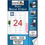 Artlantis A4 Hazır Etiket 64X34 mm 10 Sayfa 1 Paket Kendinden Yapışkanlı Fotokopi Lazer Inkjet Kağıdı Yazıcılar Için Uyumlu