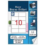 Artlantis A4 Hazır Etiket 99.1X57 mm 10 Sayfa 1 Paket Kendinden Yapışkanlı Fotokopi Lazer Inkjet Kağıdı Yazıcılar Için Uyumlu