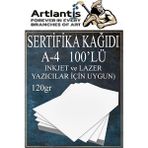 Artlantis A4 Sertifika Kağıdı Kalın 100 Adet Gramajlı Fotokopi Kağıdı 120 gr Tüm Yazıcılara Uyumlu 21x29.7 cm Kalın Baskı Kağıdı