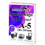 Artlantis A5 Gramajlı Fotokopi Kağıdı 50 Adet 300 gr Sertifika Kağıdı Kalın Kağıt Baskı Tüm Yazıcılara Uyumlu