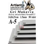 Artlantis A5 Mukavva Gri 1.5 mm 50 Adet 1 Paket 14 8 x 21 cm A-5 Mukavva 1 5 mm Kalınlığında A-5 Mukavva - Standart - 14,8x21 cm
