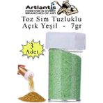 Artlantis Açık Yeşil Toz Sim Tuzluklu 7 gr 3 Adet Renkli Toz Sim Epoksi Reçine Okul Etkinlik Dekarasyon Slime - Standart