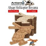 Artlantis Ahşap Boyama Araçlar 10 Adet 10X15CM Taşıtlar Boyama Figürü Etkinlik Çoçuk Gelişim Motor Beceri Kreş Anasınıfı - Kırmızı