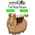 Artlantis Ahşap Boyama Böcekler 1 Adet 10X15CM Boyama Böcek Figürleri Etkinlik Çocuk Gelişim Motor Beceri Kreş Anasınıfı - Yeşil