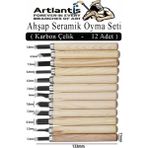 Artlantis Ahşap Seramik Oyma Seti 12 Li 1 Paket Iskarpela Seti Paslanmaz Çelik Bıçaklı Ağaç Oyma Heykel Hobi Kretuar Gravür - 12 Adet