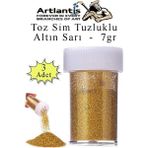 Artlantis Altın Sarı Toz Sim Tuzluklu 7 gr 3 Adet Renkli Toz Sim Epoksi Reçine Okul Etkinlik Dekarasyon Slime - Standart