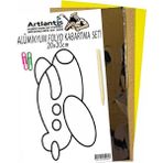 Artlantis Alüminyum Folyo Kabartma Seti 20 x 30 cm Deney Malzemesi 1 Paket Aliminyum Folyo Seti Kabartma - Kahverengi