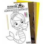 Artlantis Alüminyum Folyo Kabartma Seti 20 x 30 cm Deney Malzemesi 1 Paket Aliminyum Folyo Seti Kabartma - Mavi