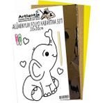 Artlantis Alüminyum Folyo Kabartma Seti 20 x 30 cm Deney Malzemesi 1 Paket Aliminyum Folyo Seti Kabartma - Pembe