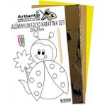 Artlantis Alüminyum Folyo Kabartma Seti 20 x 30 cm Deney Malzemesi 1 Paket Aliminyum Folyo Seti Kabartma - Sarı