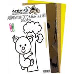 Artlantis Alüminyum Folyo Kabartma Seti 20 x 30 cm Deney Malzemesi 1 Paket Aliminyum Folyo Seti Kabartma - Turuncu