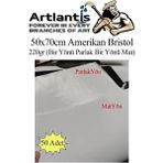 Artlantis Amerikan Bristol Karton 50 x 70 cm 50 Adet 220 gr Bir Tarafı Parlak Bir Tarafı Mat Kağıt Biristol Karton - Beyaz - Standart - 50x70cm